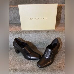 In Great Condition! Franco Sarto Chocolate Brown Leather Heeled Shoes